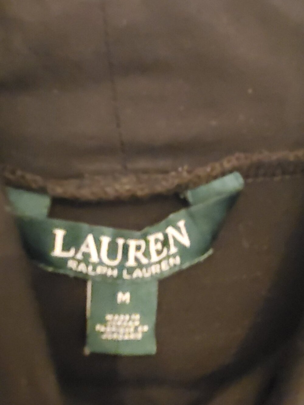 Lauren Ralph Lauren Black Short Sleeve Light Tailored Turtleneck Size Medium - Picture 3 of 5